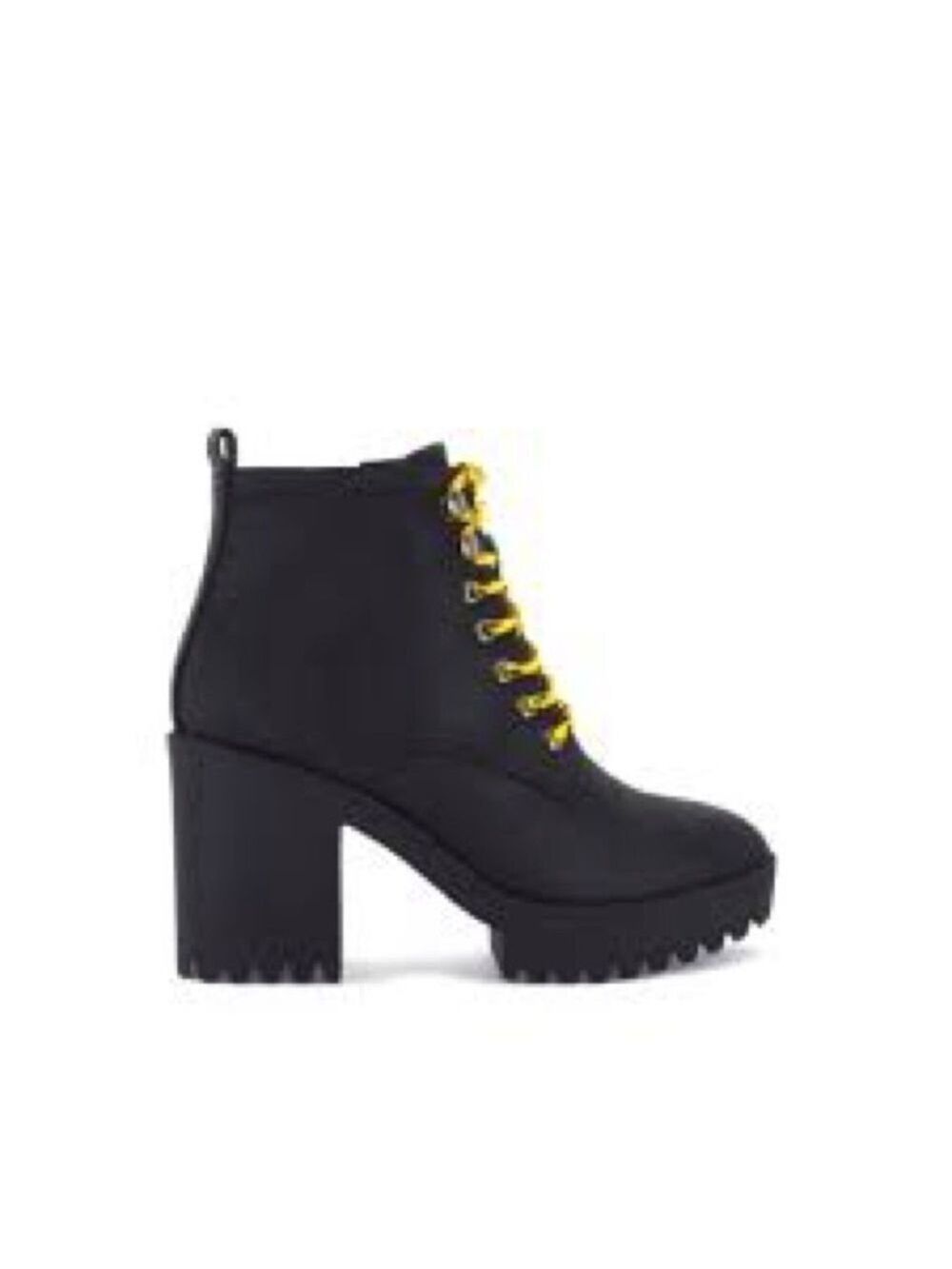 Women’s Seven7 Flatiron Black Vegan Leather Nubuck Combat Boots Size 10 US! - Picture 2 of 8